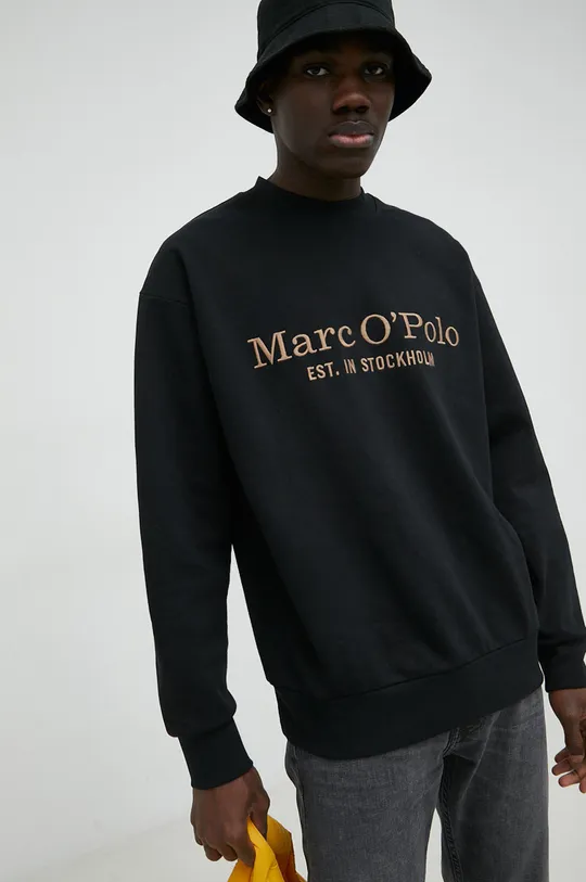 czarny Marc O'Polo bluza bawełniana Męski