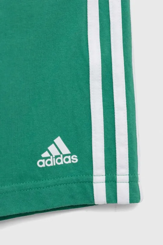 зелений Дитячі бавовняні шорти adidas U 3S KN