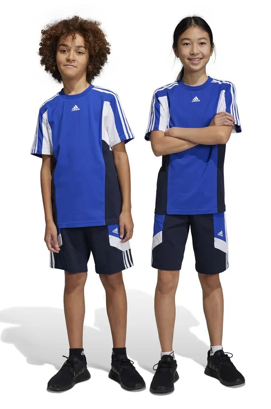 σκούρο μπλε Παιδικό βαμβακερό σορτς adidas U 3S CB SHORT Για αγόρια