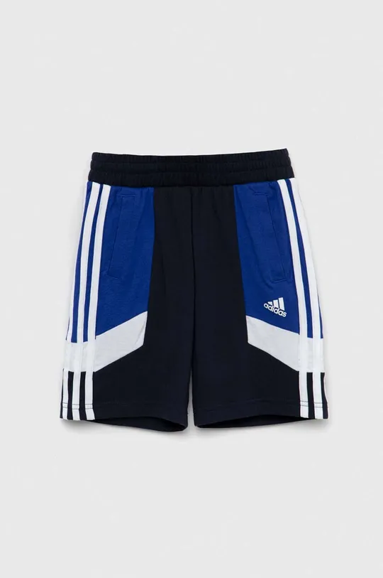 Дитячі бавовняні шорти adidas U 3S CB SHORT темно-синій