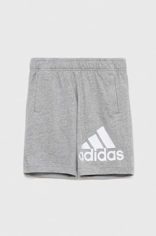 Otroške bombažne kratke hlače adidas U BL siva