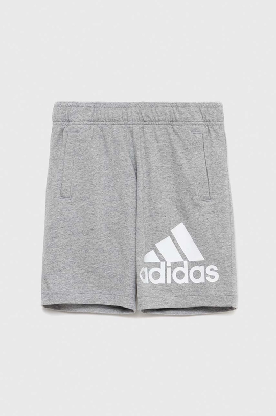 Detské bavlnené šortky adidas U BL sivá