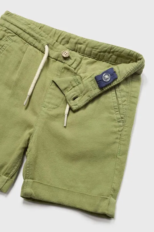 zelena Otroške kratke hlače z mešanico lana Mayoral