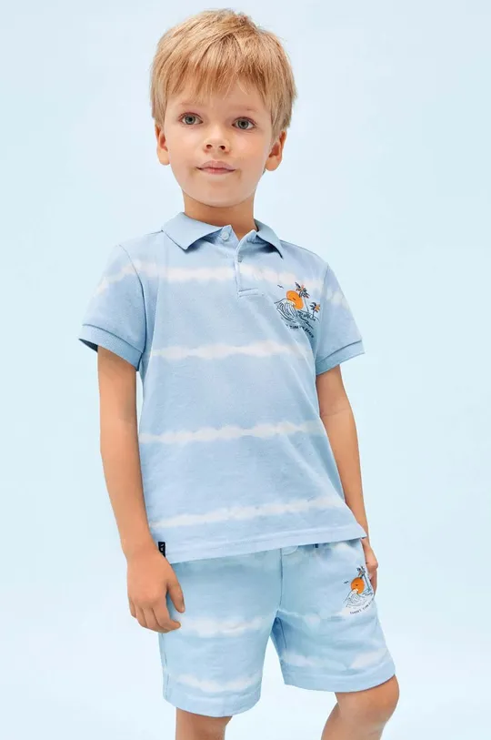 голубой Детские хлопковые шорты Mayoral Для мальчиков