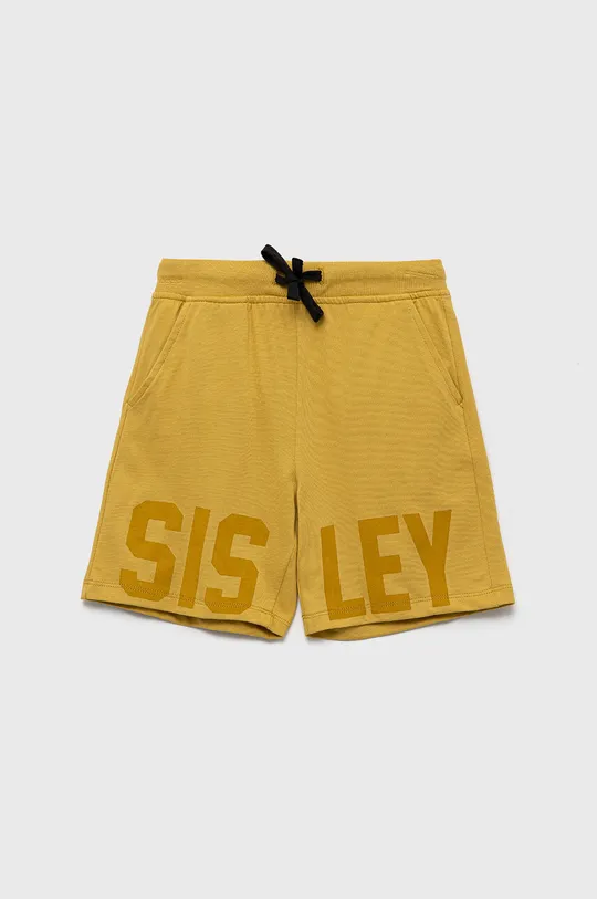 żółty Sisley szorty bawełniane dziecięce Chłopięcy