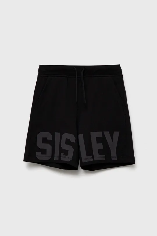 чёрный Детские хлопковые шорты Sisley Для мальчиков