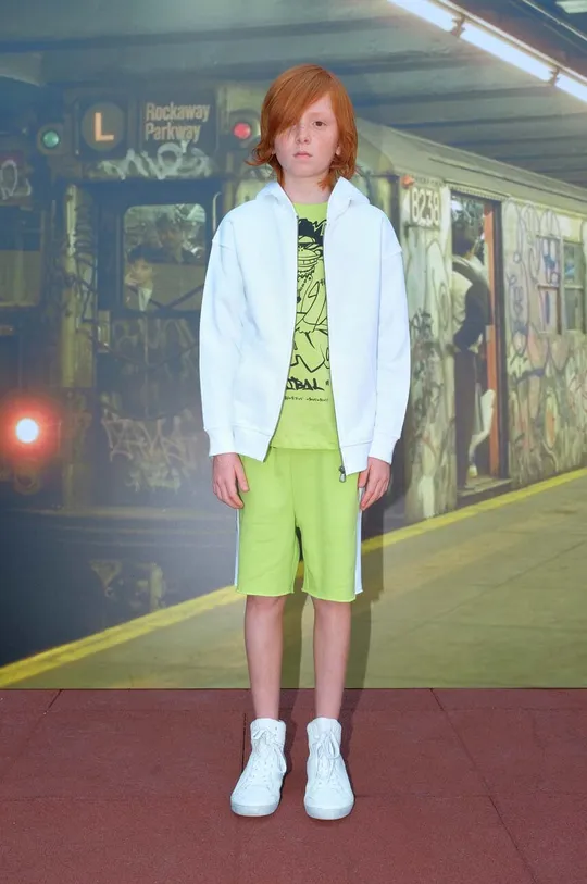 зелёный Детские хлопковые шорты Sisley Для мальчиков