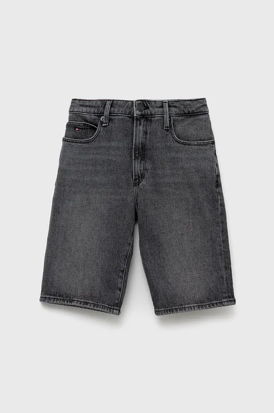 szary Tommy Hilfiger szorty jeansowe dziecięce Chłopięcy