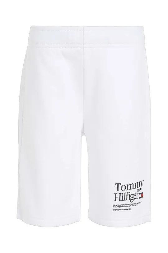 Detské krátke nohavice Tommy Hilfiger biela