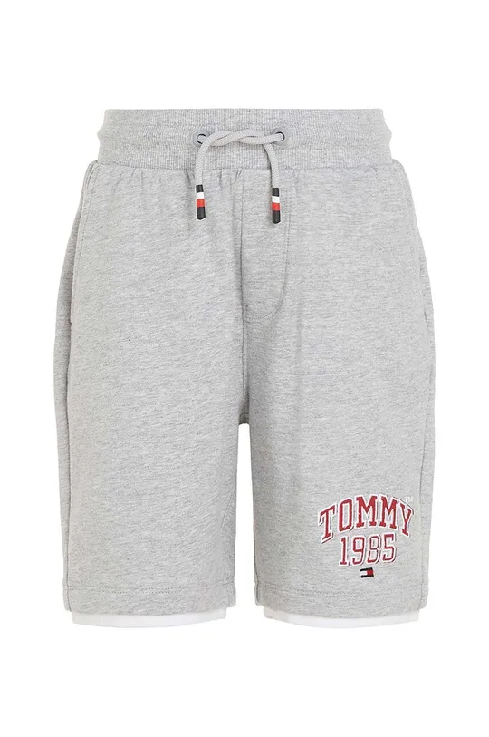 Detské krátke nohavice Tommy Hilfiger sivá