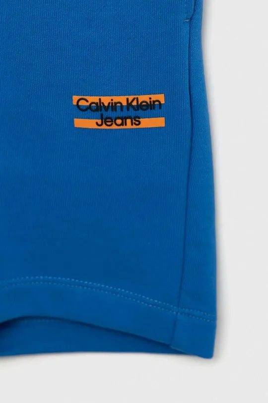 kék Calvin Klein Jeans gyerek pamut rövidnadrág