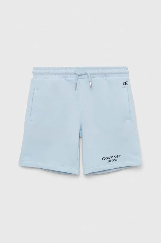 Detské krátke nohavice Calvin Klein Jeans modrá
