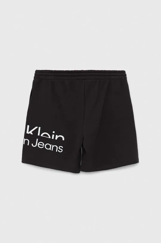 Dječje pamučne kratke hlače Calvin Klein Jeans crna