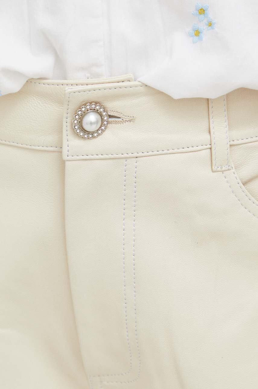 beige Custommade shorts in pelle Nava