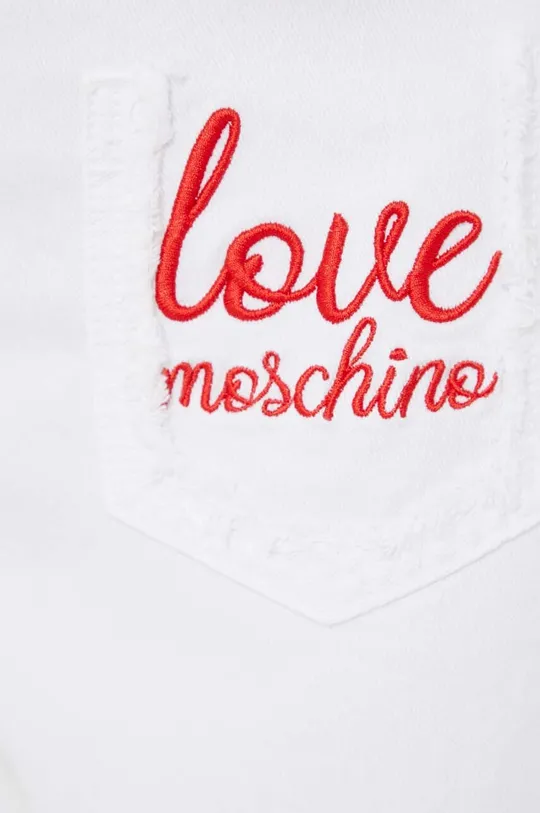 biały Love Moschino szorty jeansowe