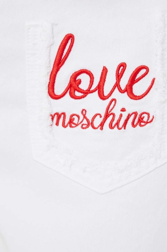 biela Rifľové krátke nohavice Love Moschino