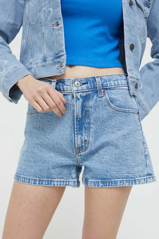 modra Jeans kratke hlače Abercrombie & Fitch Ženski