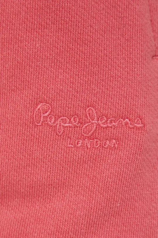 piros Pepe Jeans pamut rövidnadrág Whitney