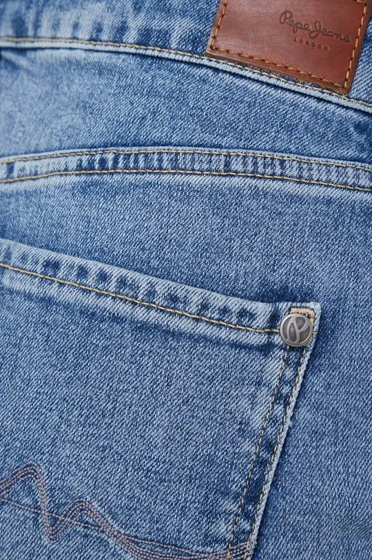 modrá Rifľové krátke nohavice Pepe Jeans Mary