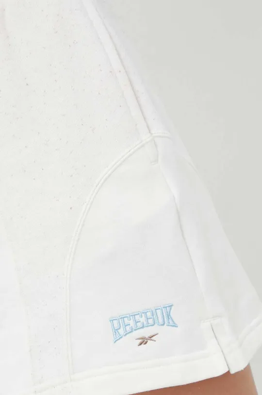white Reebok Classic cotton shorts Varsity High-Rise