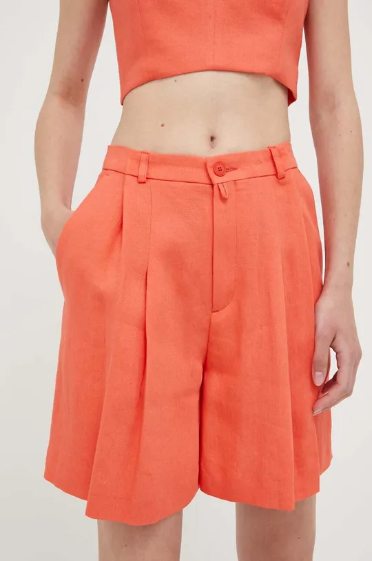 oranžna Lanene kratke hlače Drykorn
