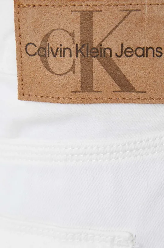 biela Rifľové krátke nohavice Calvin Klein Jeans