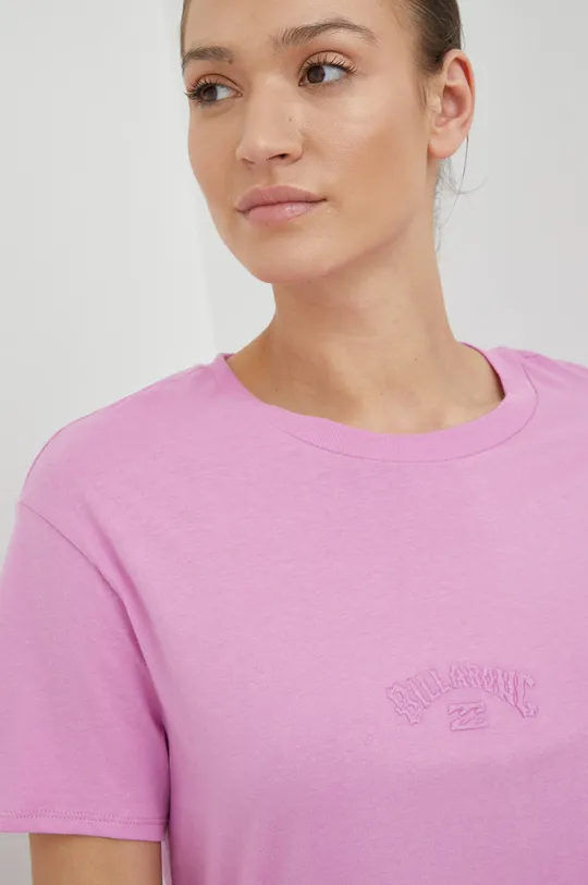 różowy Billabong t-shirt bawełniany
