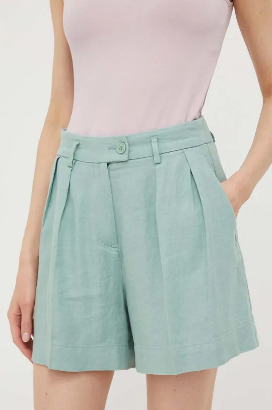 Lanene kratke hlače Sisley zelena