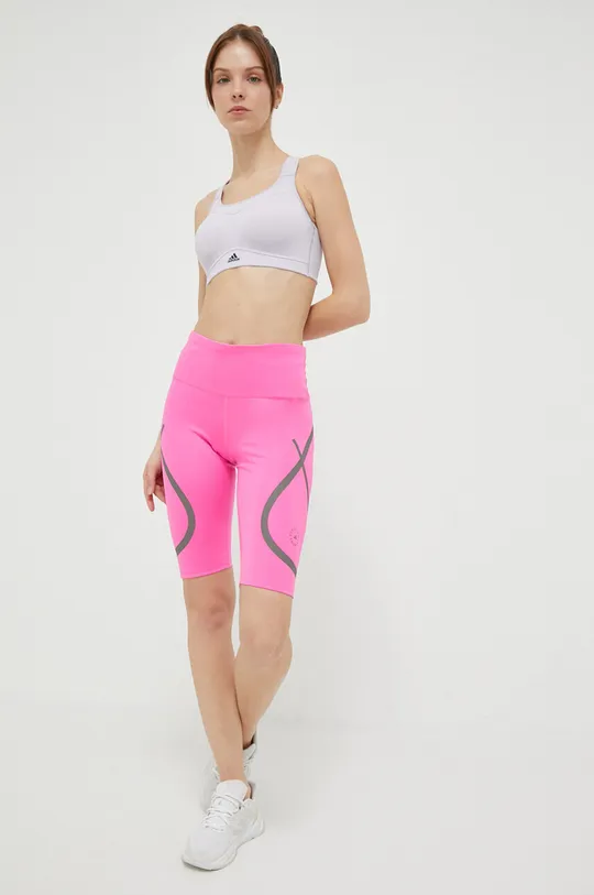 adidas by Stella McCartney szorty do biegania różowy