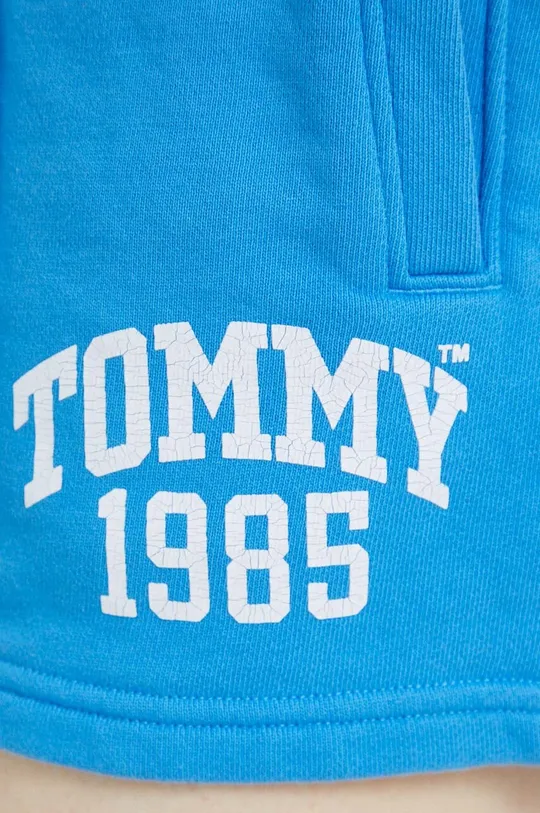 modra Bombažne kratke hlače Tommy Jeans