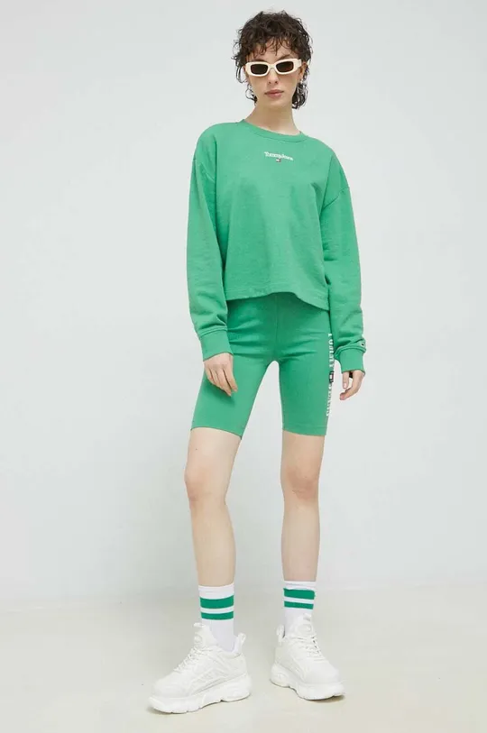 Šortky Tommy Jeans zelená