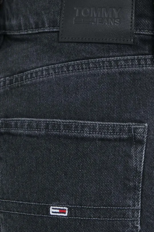 czarny Tommy Jeans szorty jeansowe