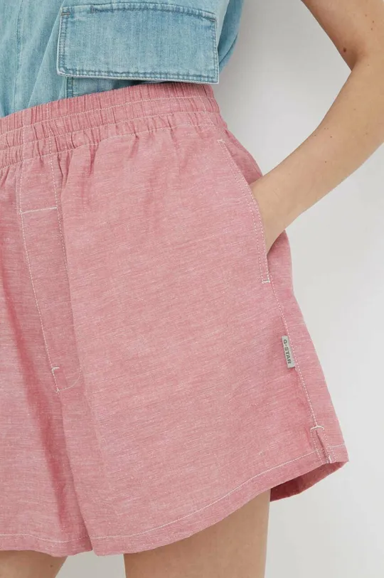 roza Kratke hlače iz mešanice lana G-Star Raw Ženski