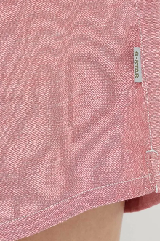 rózsaszín G-Star Raw vászonkeverék rövidnadrág