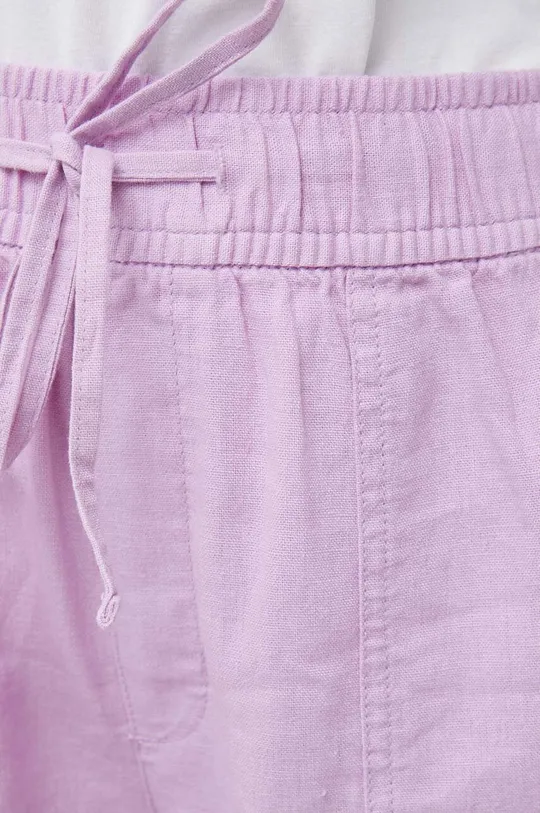 vijolična Lanene kratke hlače GAP