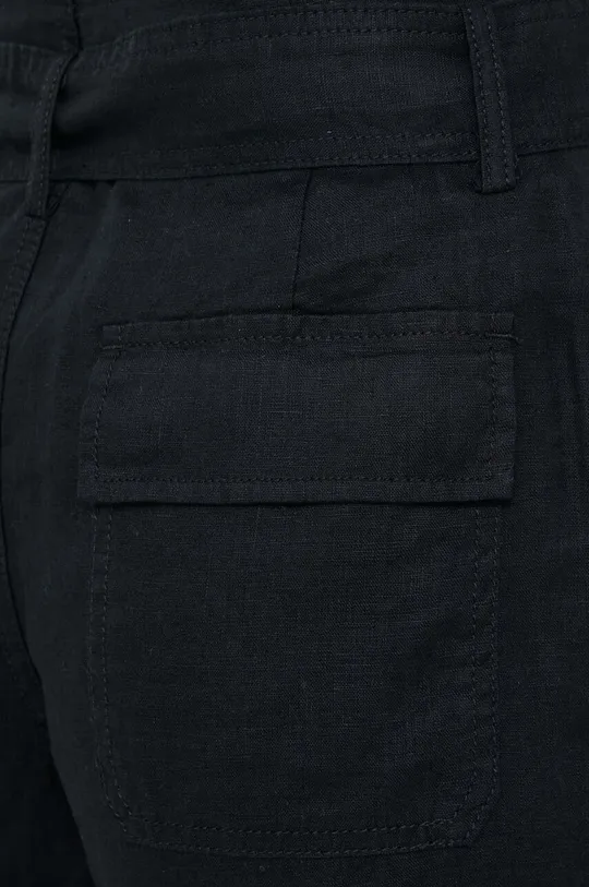 fekete Lauren Ralph Lauren vászon rövidnadrág