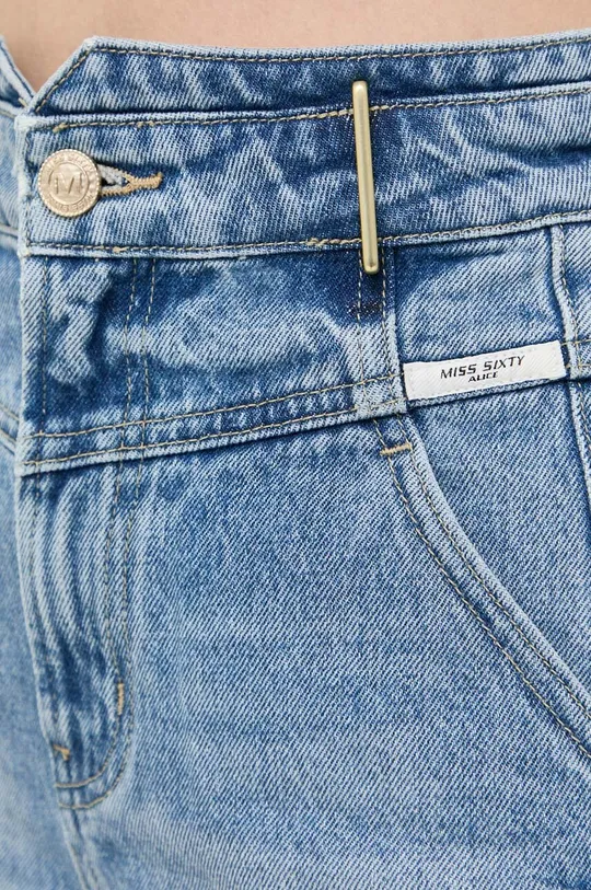 голубой Хлопковые джинсовые шорты Miss Sixty
