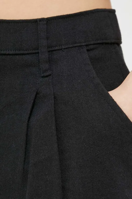 črna Kratke hlače iz mešanice lana Hollister Co.