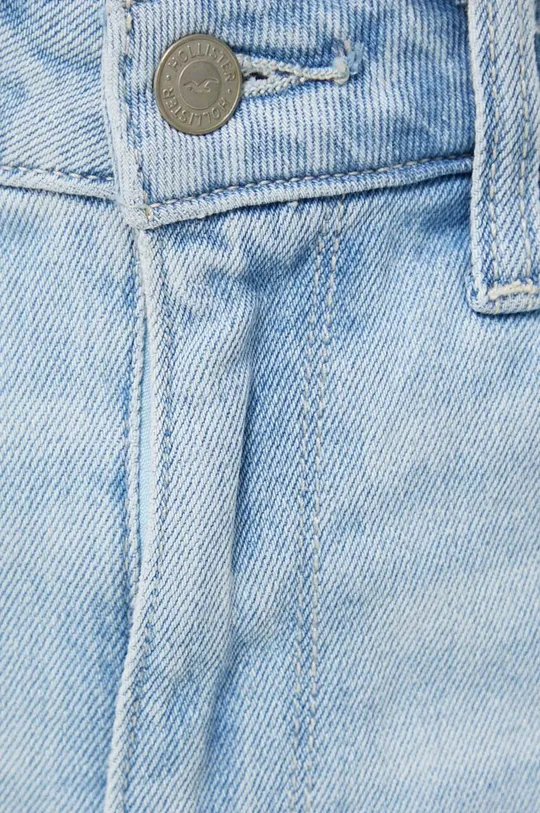 modrá Rifľové krátke nohavice Hollister Co. CURVY JEANS