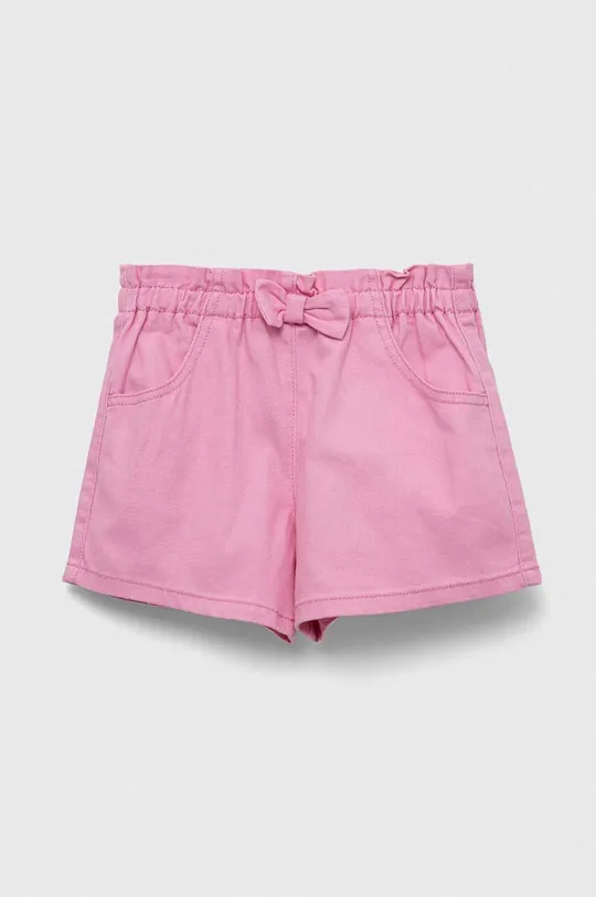 różowy United Colors of Benetton szorty jeansowe dziecięce Dziewczęcy