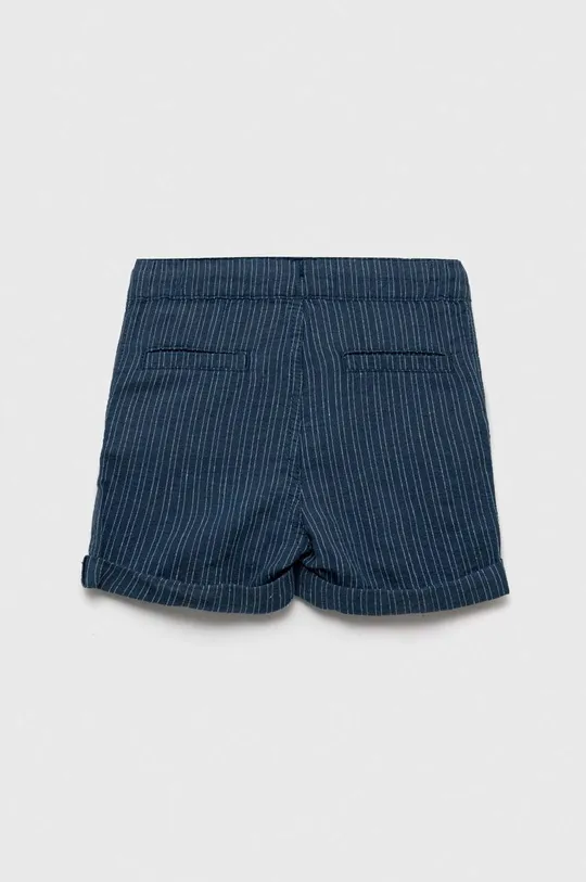 Otroške lanene kratke hlače United Colors of Benetton mornarsko modra