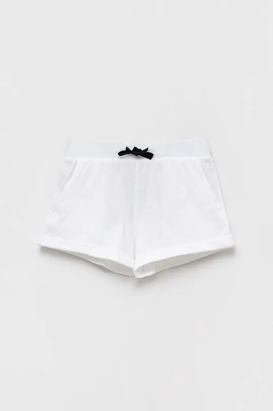 bijela Dječje pamučne kratke hlače Sisley Za djevojčice