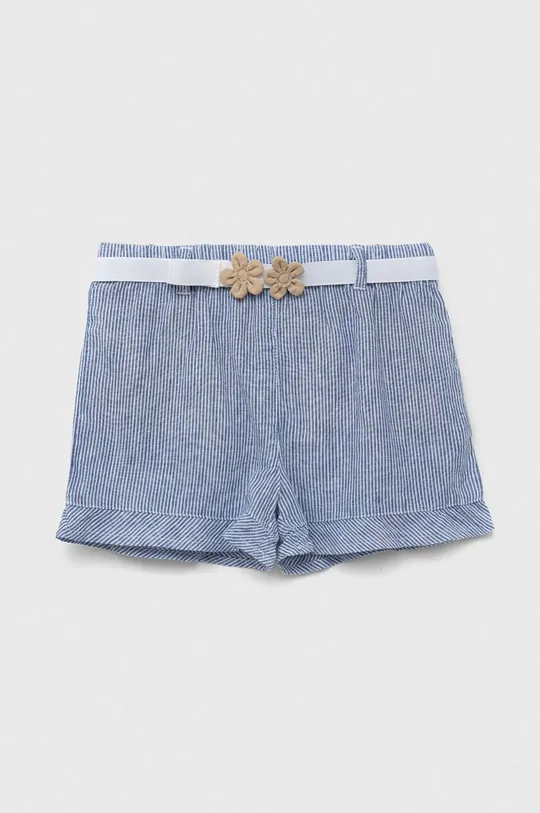 Otroške lanene kratke hlače Birba&Trybeyond modra