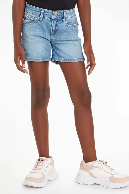 блакитний Дитячі джинсові шорти Calvin Klein Jeans Для дівчаток