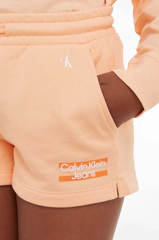 Παιδικό βαμβακερό σορτς Calvin Klein Jeans Για κορίτσια