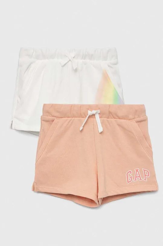 oranžna Otroške kratke hlače GAP 2-pack Dekliški