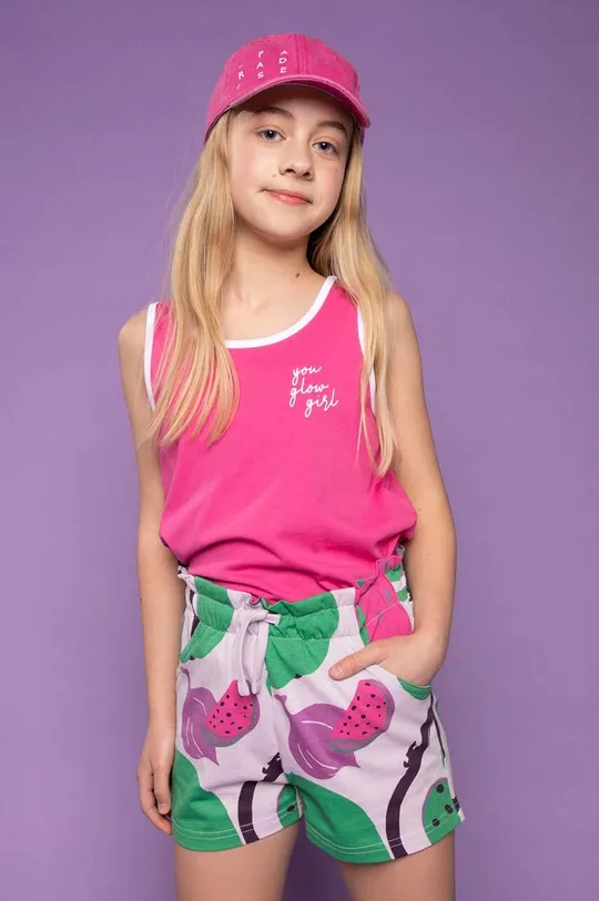 барвистий Дитячі бавовняні шорти Coccodrillo Для дівчаток