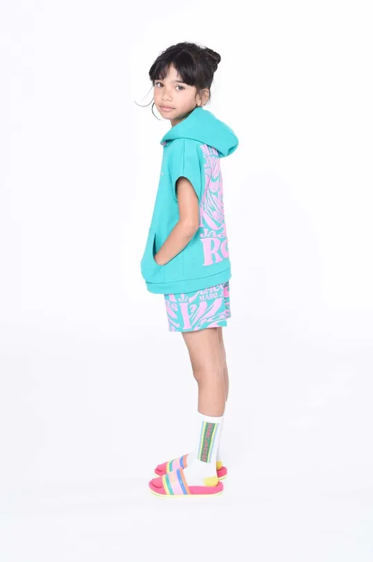 зелёный Детские хлопковые шорты Marc Jacobs Для девочек