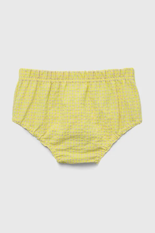 Bombažne kratke hlače za dojenčke Jamiks rumena
