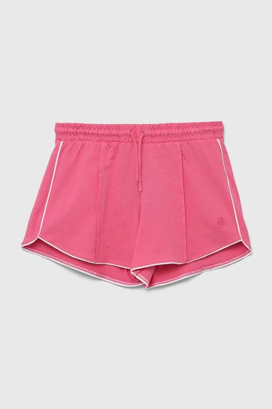 roza Otroške bombažne kratke hlače United Colors of Benetton Otroški